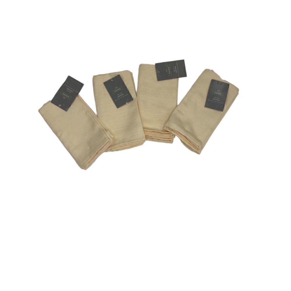 Set of 8 New Cream Cloth Napkins